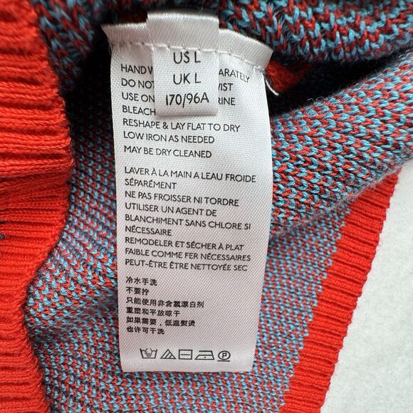 BDG Urban Outfitters Sky High Ribbed Crop Top Large Ski Retro Rainbow Mock Neck - Picture 8 of 13